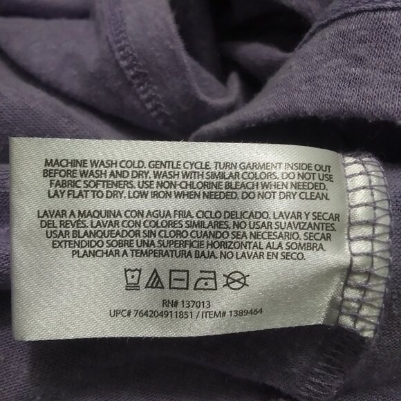 Orvis Purple V Neck Linen Blend 3/4 Sleeve Popover Top - Picture 7 of 7